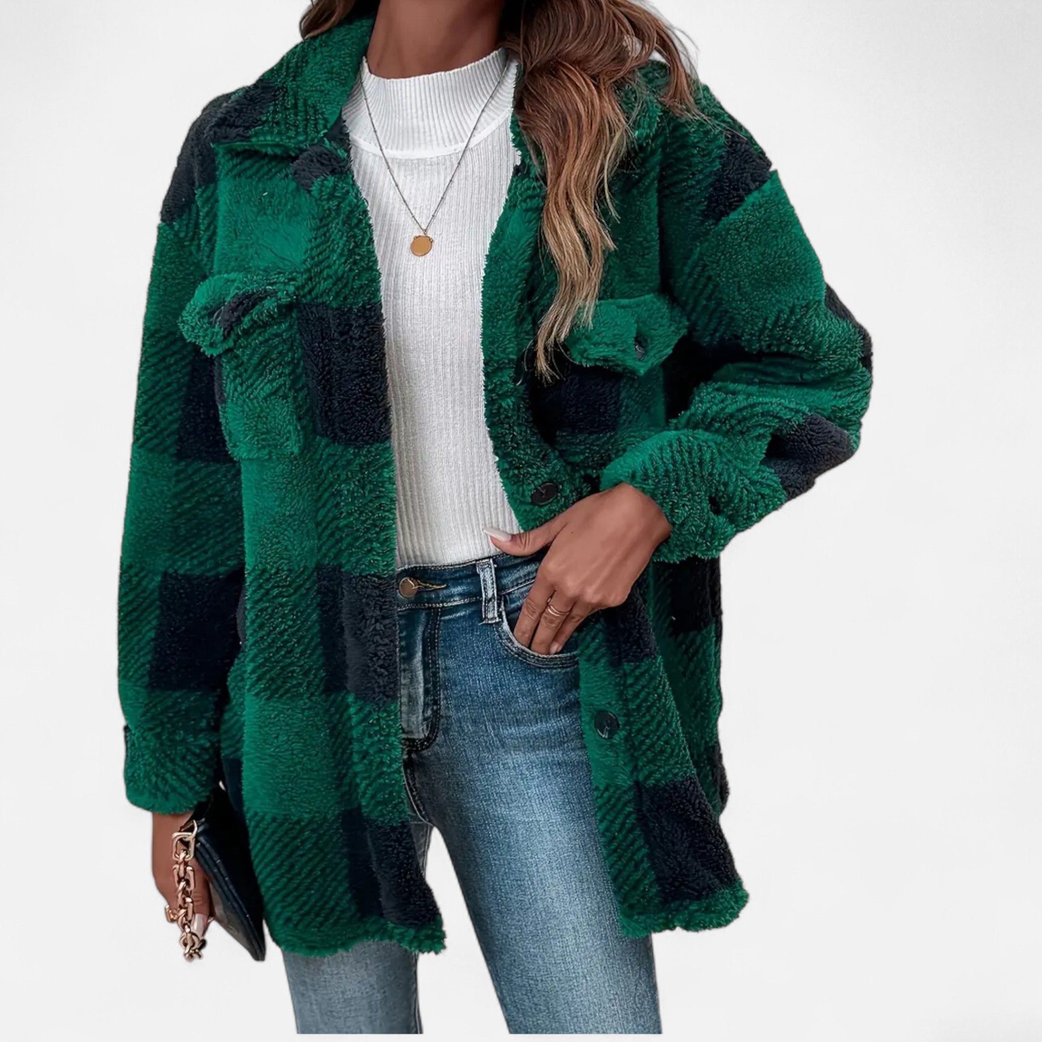 Valmonti | Damska Cekiniasta Pluszowa Kurtka Zimowa