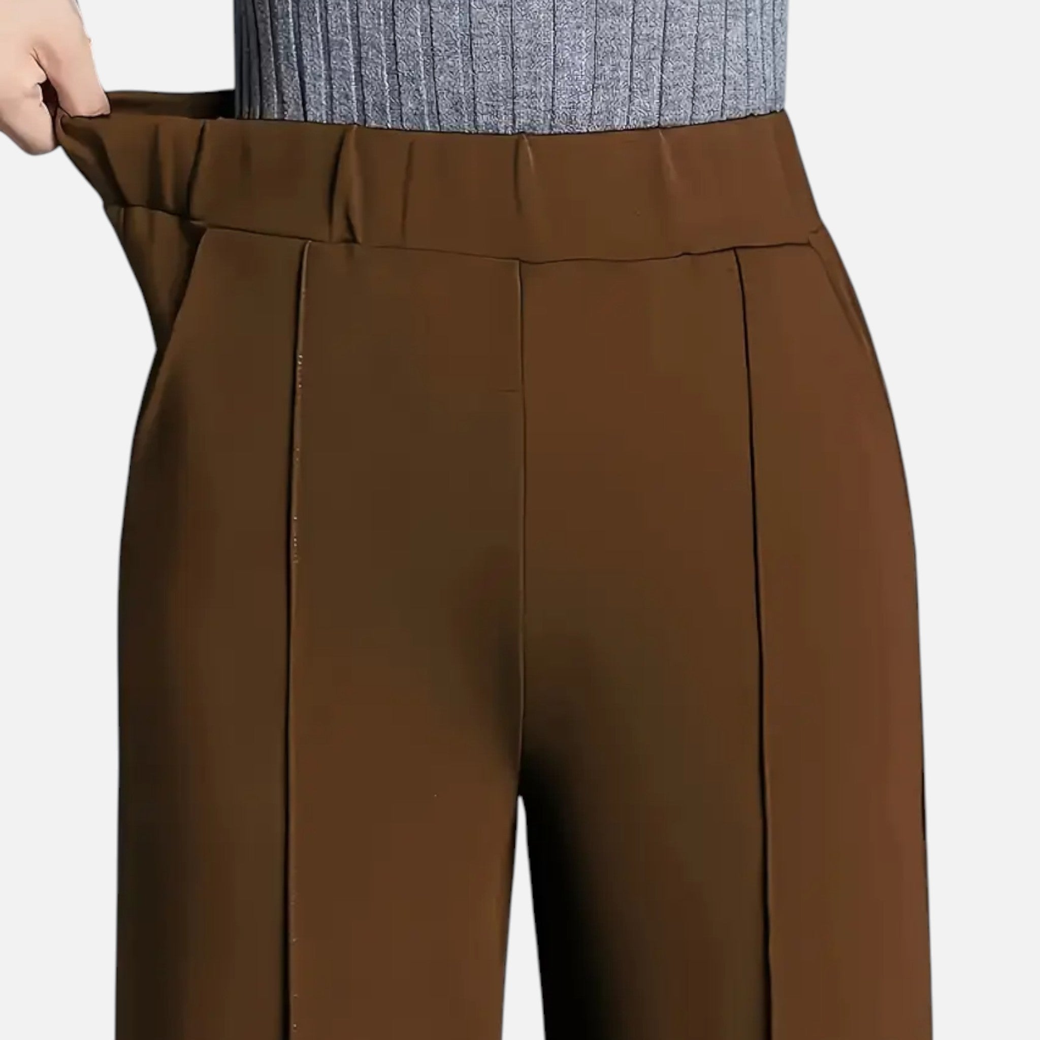 Kowalski | Spodnie damskie o wysokim stanie i prostych nogawkach