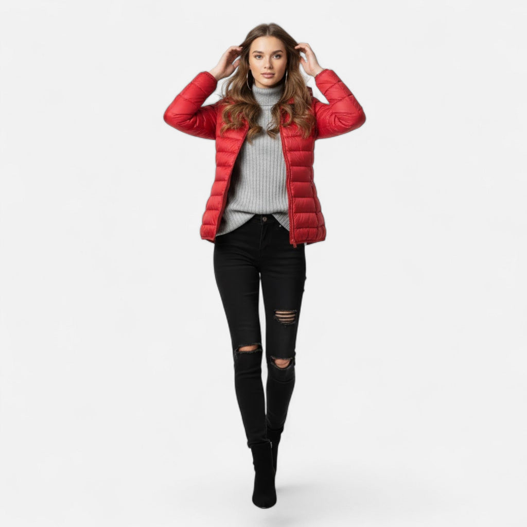 Valmonti | Damska Lekka Kurtka Puchowa Plus Size