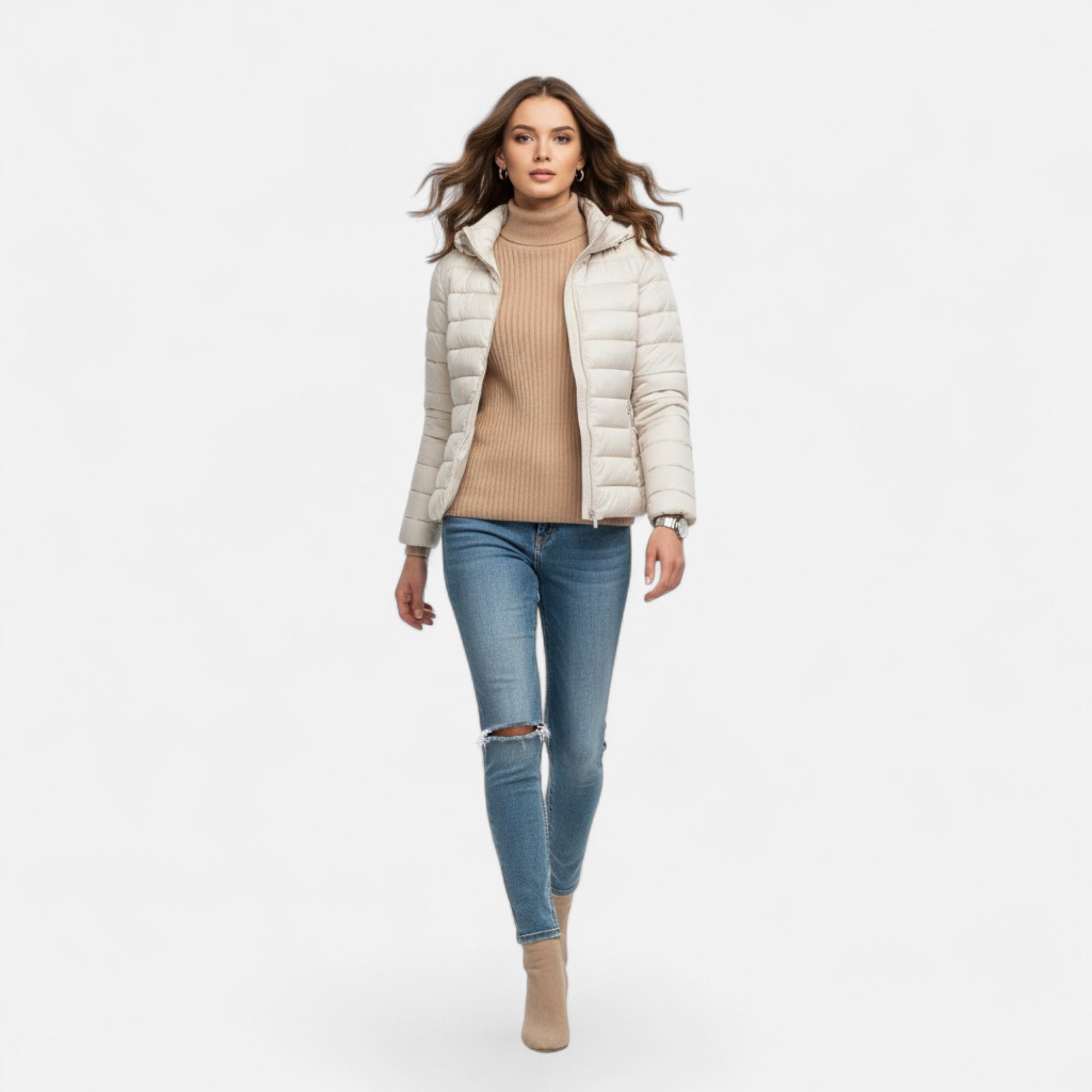 Valmonti | Damska Lekka Kurtka Puchowa Plus Size