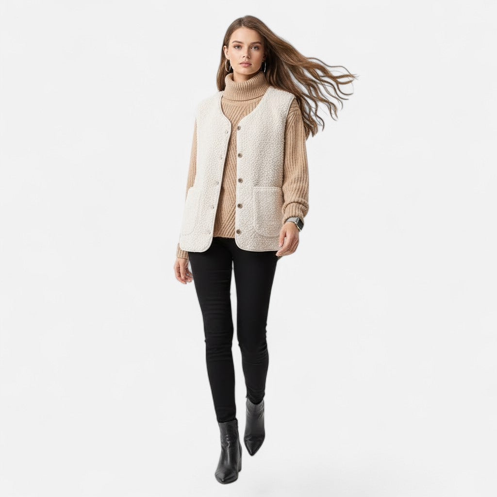 Valmonti | Kamizelka z mieszanki kaszmiru dla kobiet