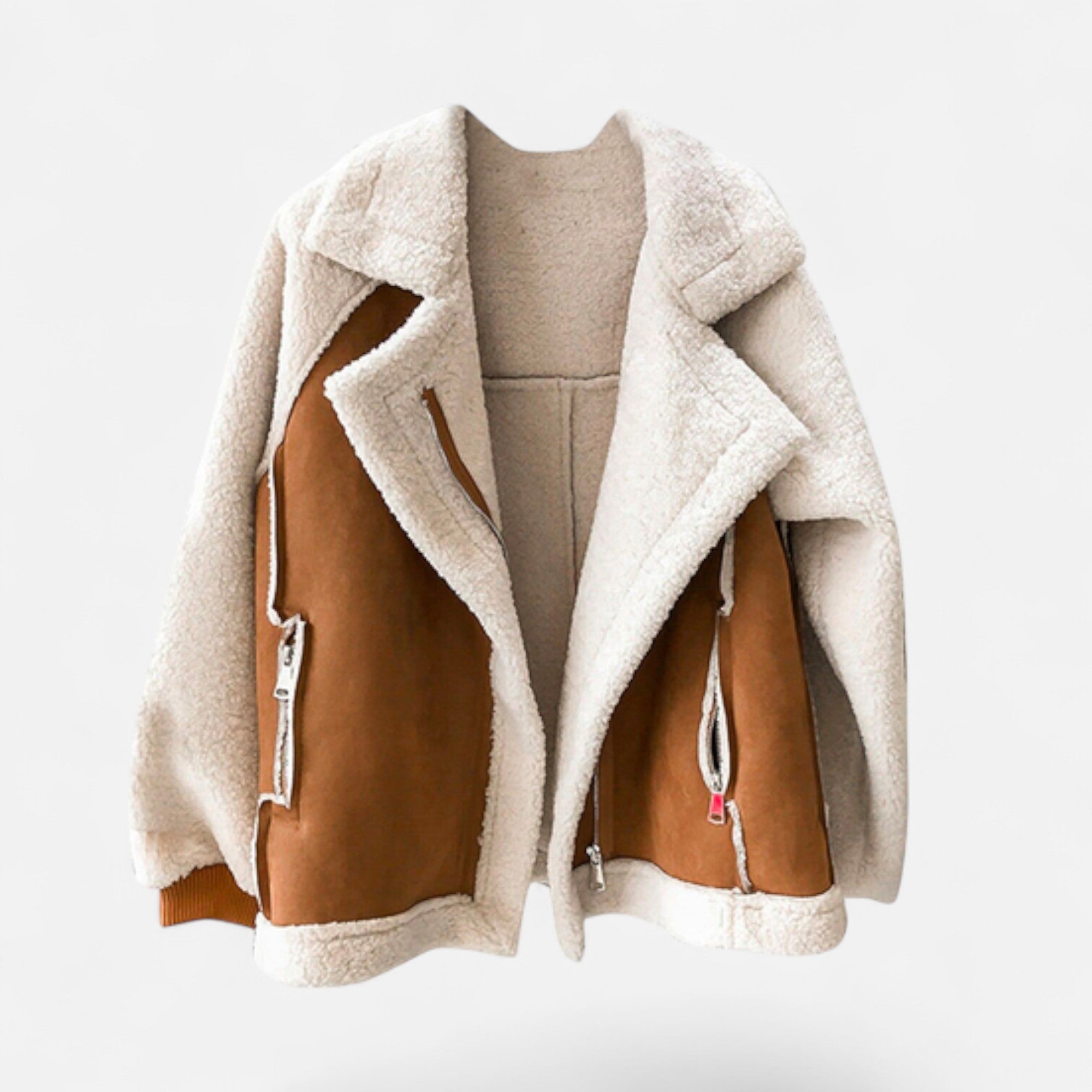 Kowalski | Krótka kurtka motocyklowa z zamszu i weluru jagnięcego dla kobiet