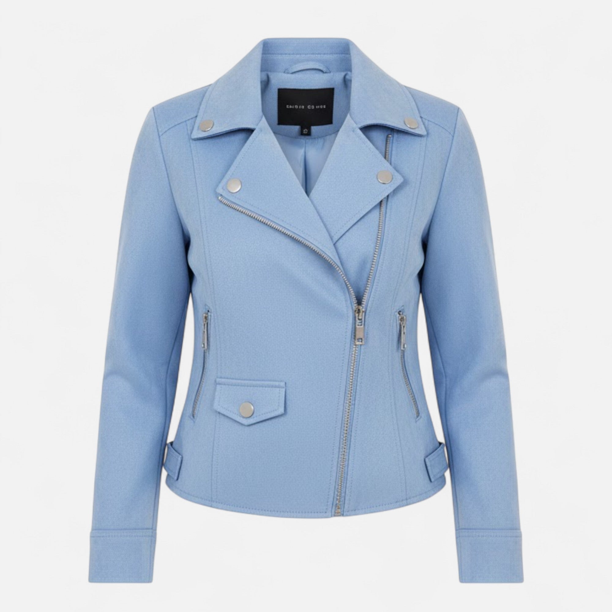 Valmonti | Kobieca kurtka zapinana na zamek z wąskim kołnierzem i kieszeniami