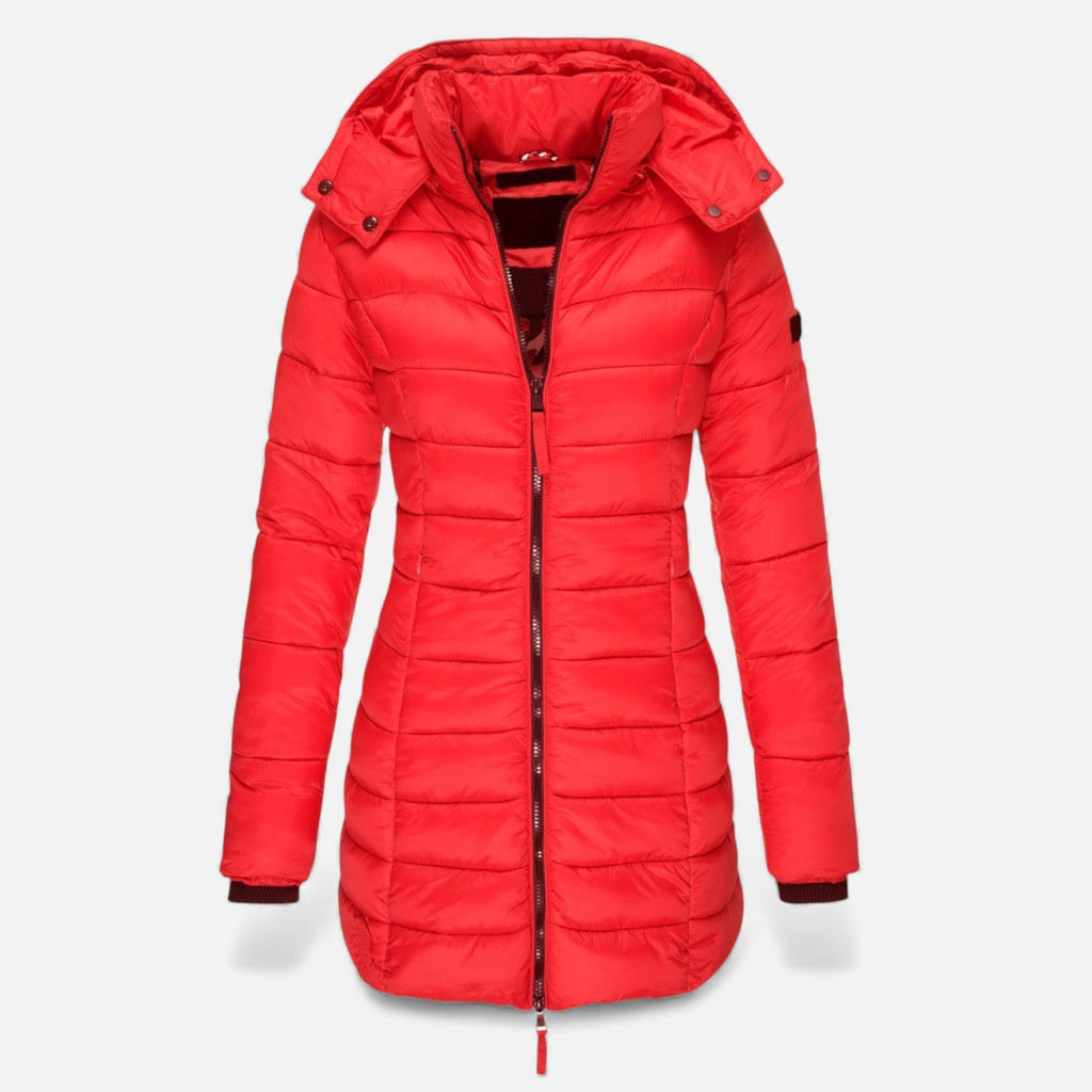 Valmonti | Damska kurtka puchowa o dopasowanym kroju, średniej długości