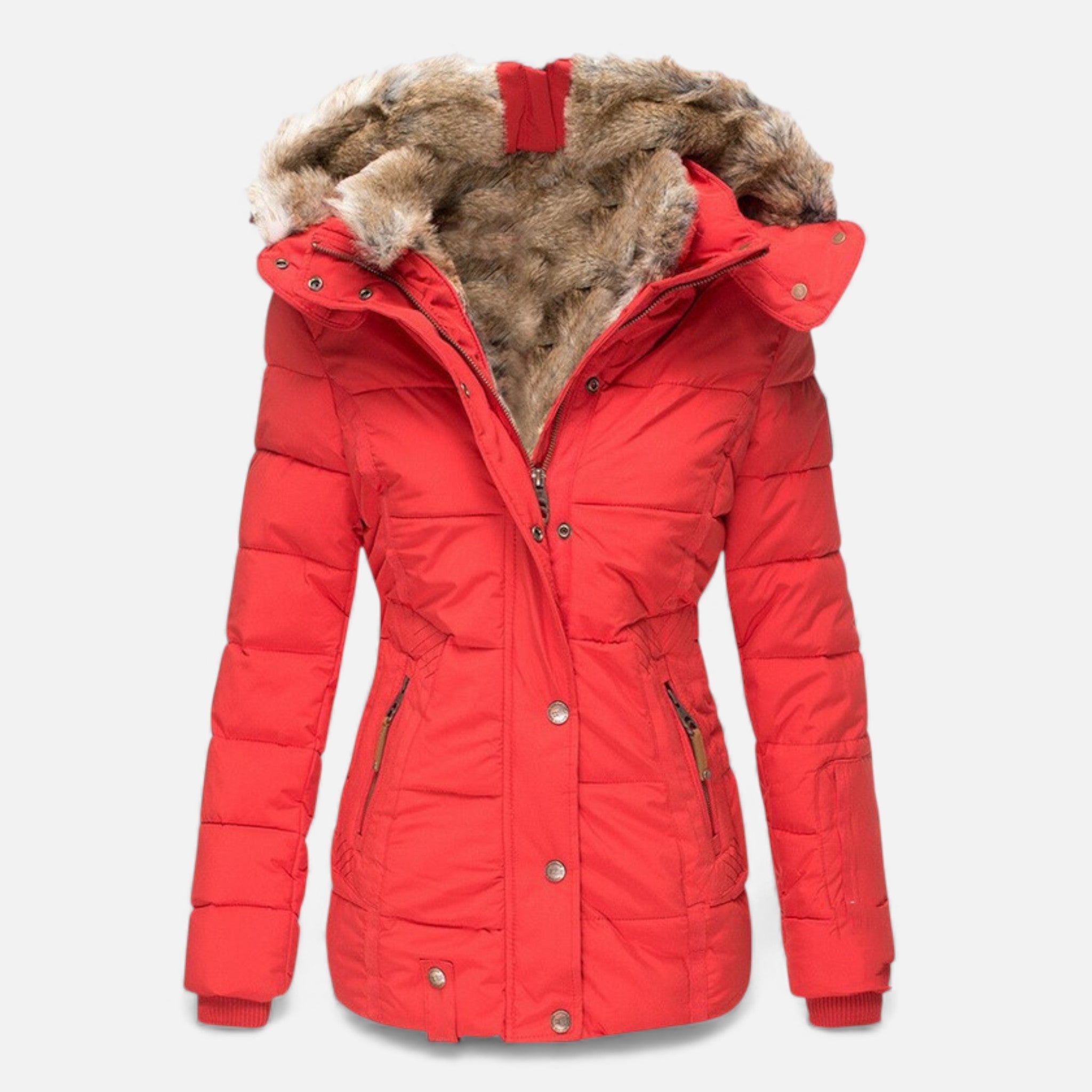 Valmonti | Damska bawełniana kurtka z kapturem na zamek – Slim Classic Jacket