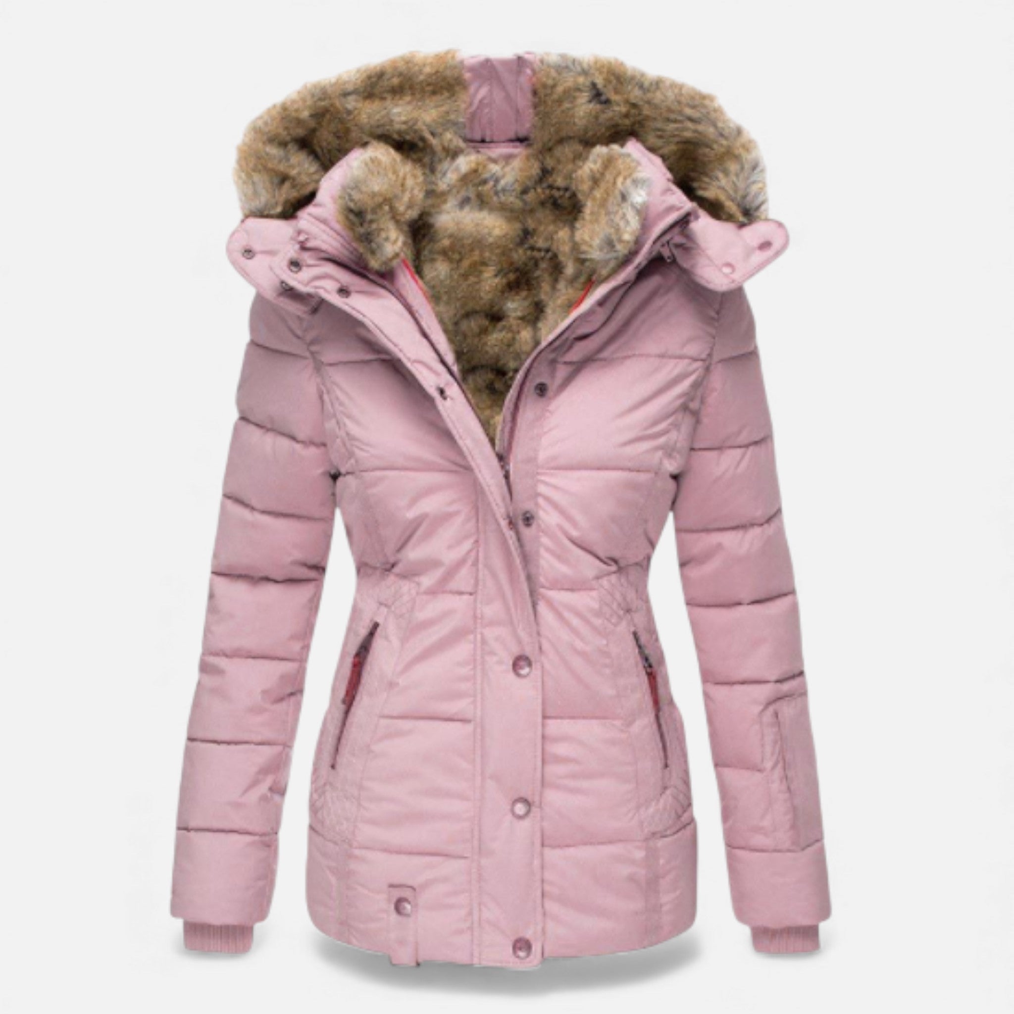 Valmonti | Damska bawełniana kurtka z kapturem na zamek – Slim Classic Jacket