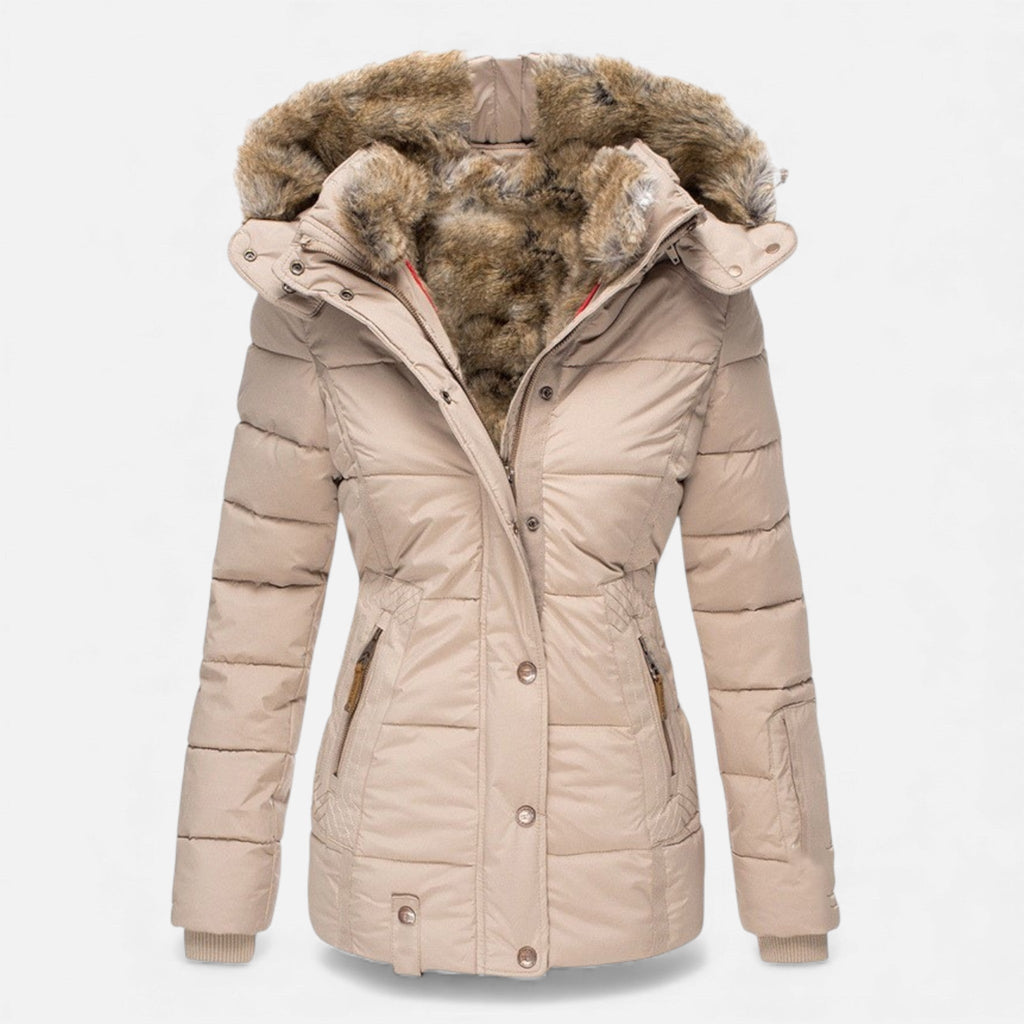 Valmonti | Damska bawełniana kurtka z kapturem na zamek – Slim Classic Jacket