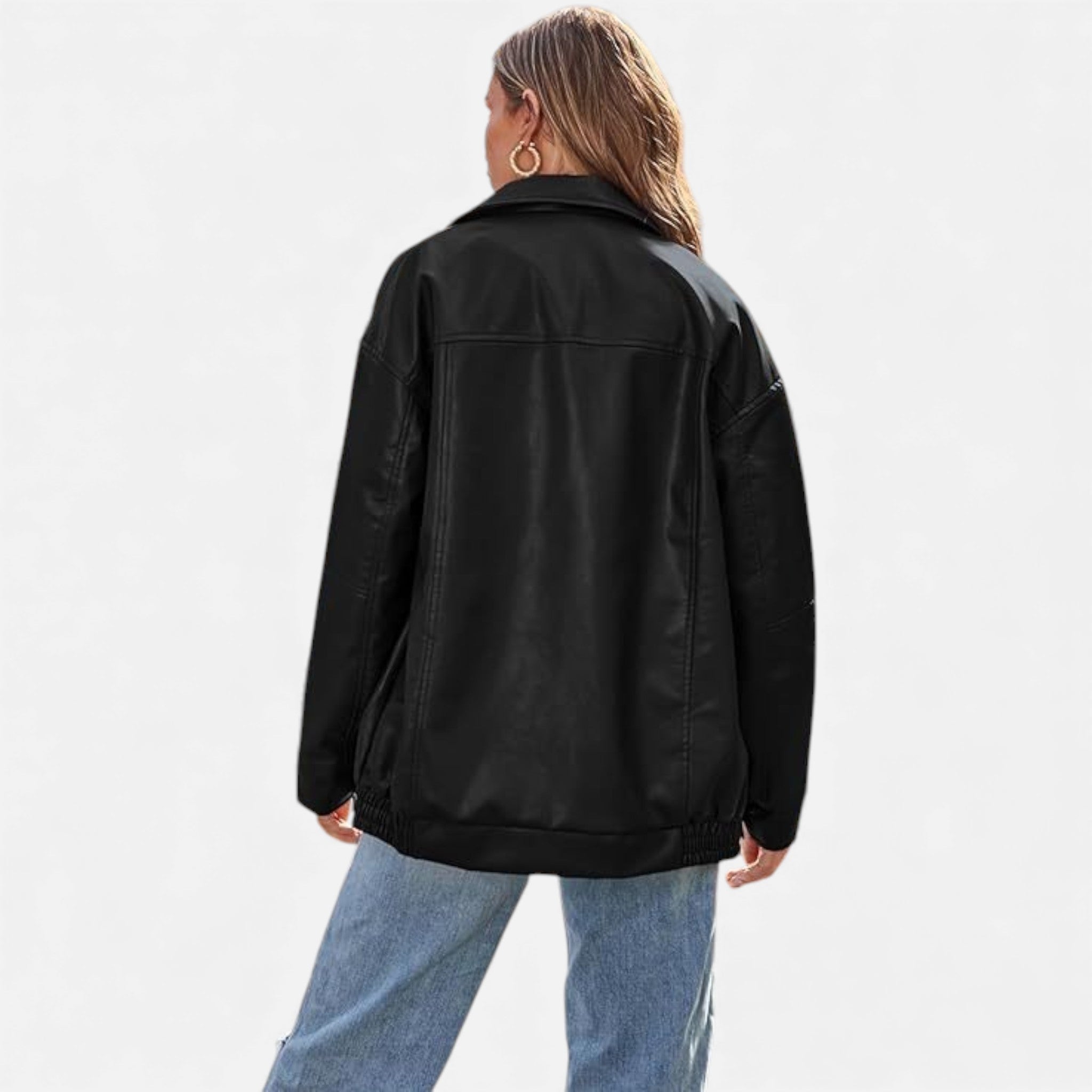 Kowalski | Skórzany Płaszcz Damski – Klasyczny Płaszcz w Stylu Moto z Klapami