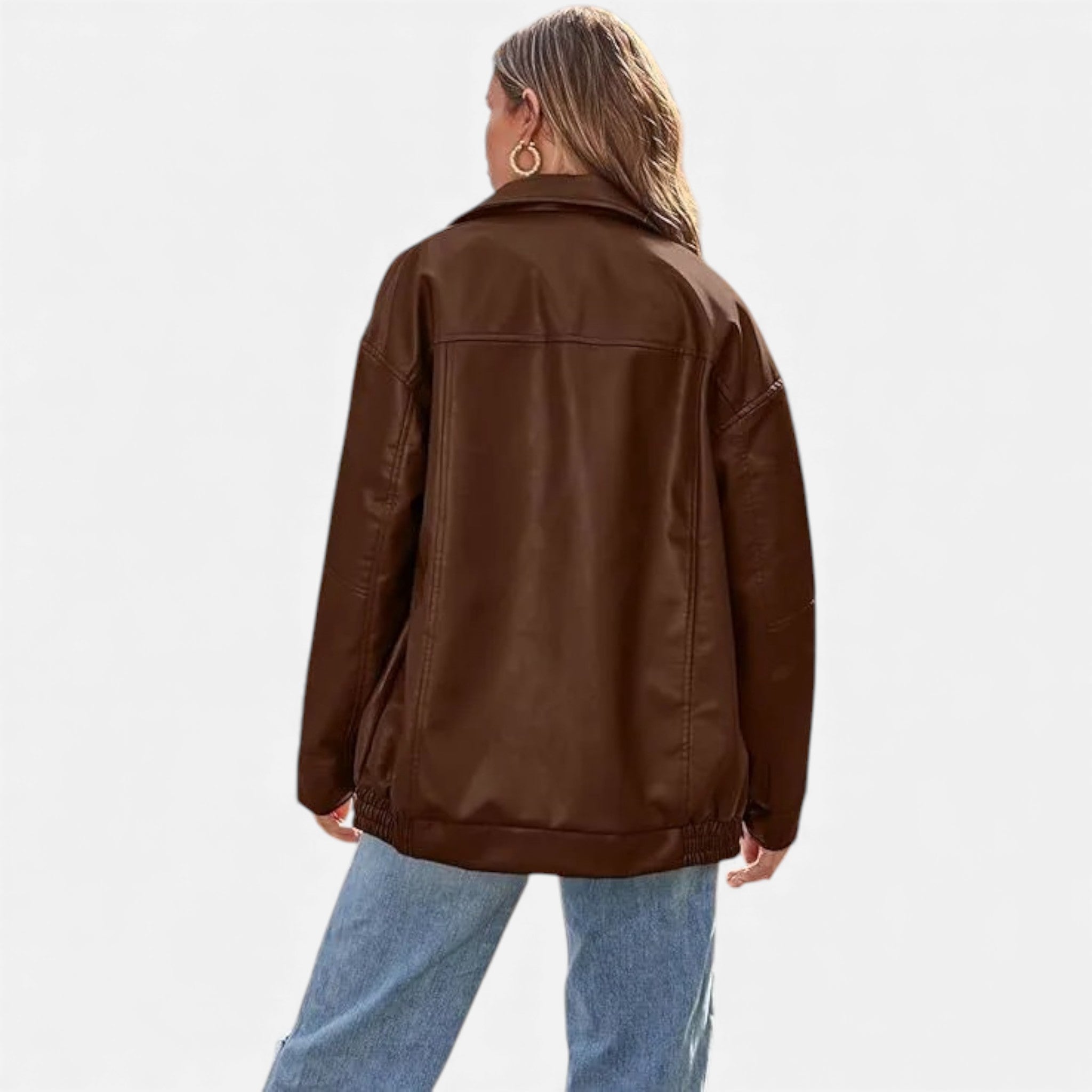 Kowalski | Skórzany Płaszcz Damski – Klasyczny Płaszcz w Stylu Moto z Klapami